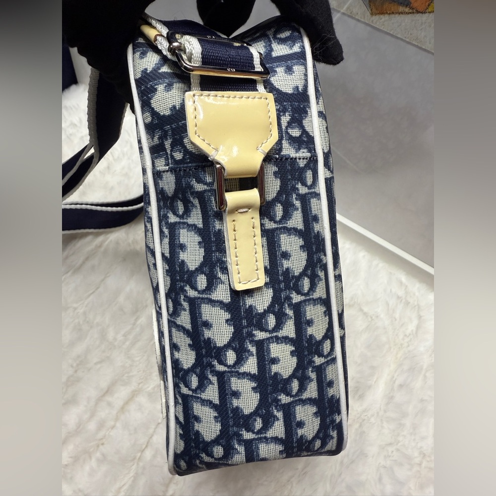 DIOR-BO D 0094 Navy Trotter Crossbody Bag Navy Strap - Picture 7 of 16